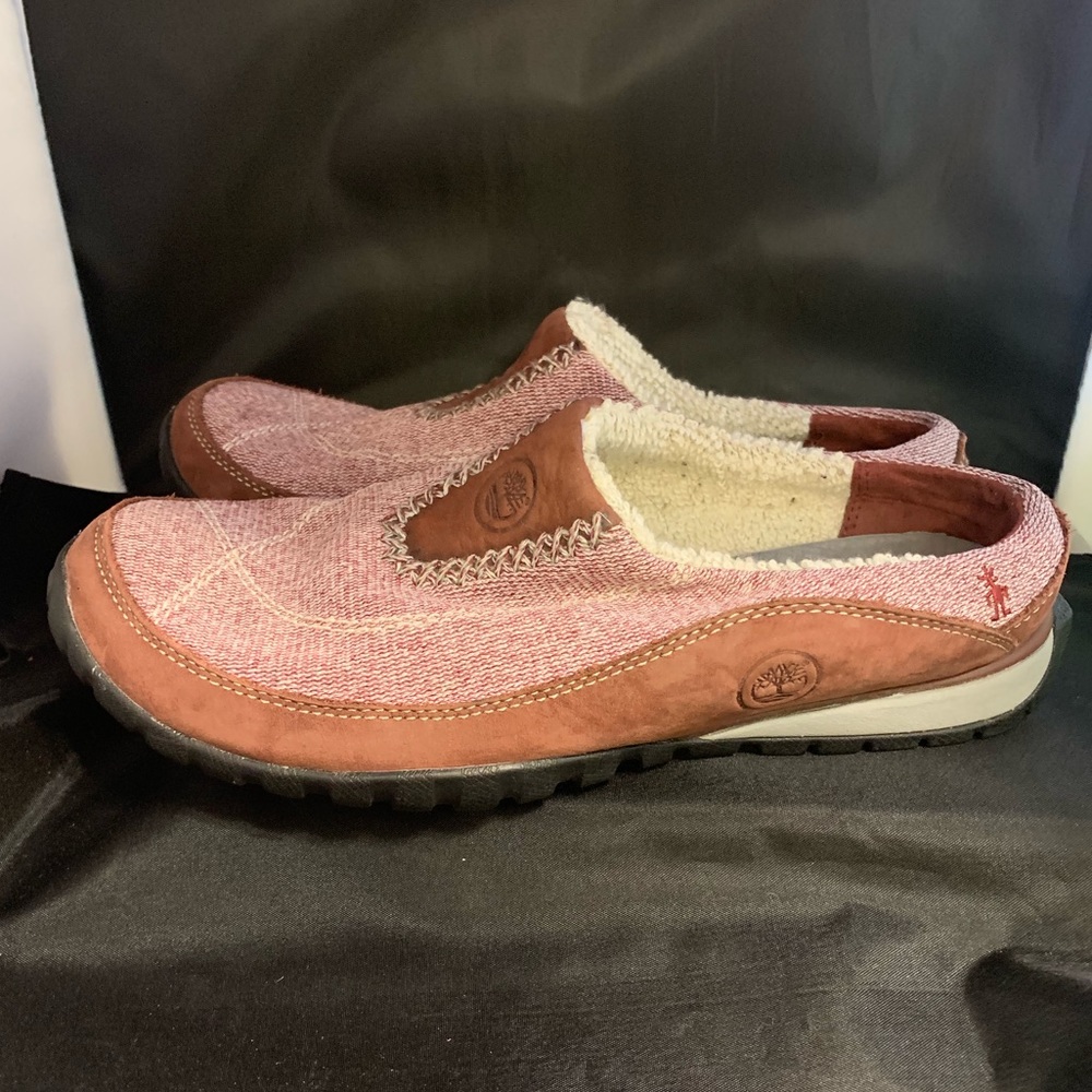 Timberland Leather & Knit Comfort Slip-On Sz 6.5